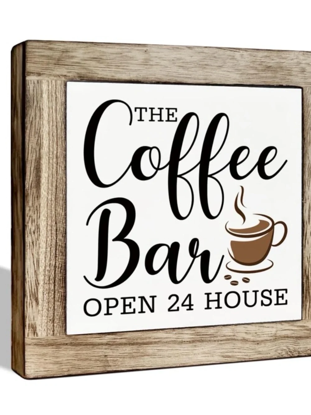 The Coffee Bar Decorative Wooden Sign - Brown
